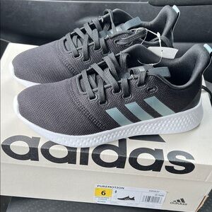 Adidas Puremotion Black and Light Blue Sneakers
